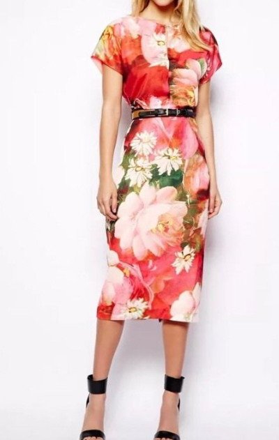 画像1: ワケあり品【Lorraine Kelly、Claire Richards愛用】Ted Baker    Cocoe Rose Print Dress