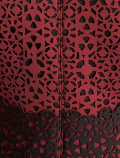 画像2: セール！【ヴァンサンカン掲載、アンミカさん、浅田舞さんご着用】Tadashi Shoji タダシショージ　　Laser Cut Neoprene Two Tone Dress  レッド系