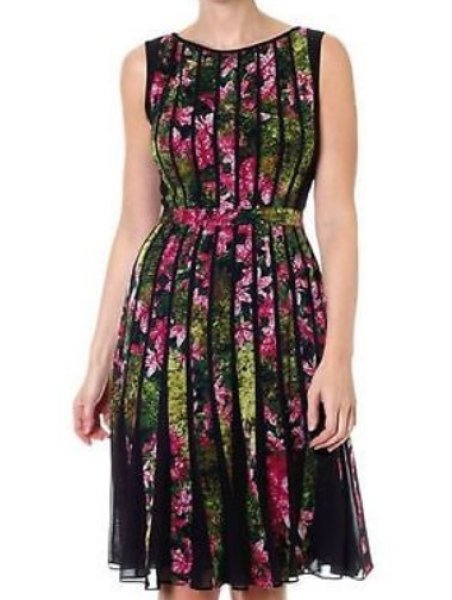 画像1: 【ドラマ使用】Adrianna Papell 　　Fractured Floral-Print Dress (1)
