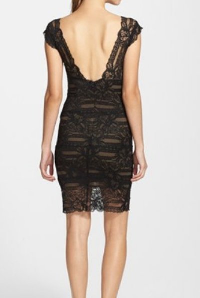 画像1: 【ドラマ使用】Nicole Miller　　　Illusion Yoke Lace Sheath Dress