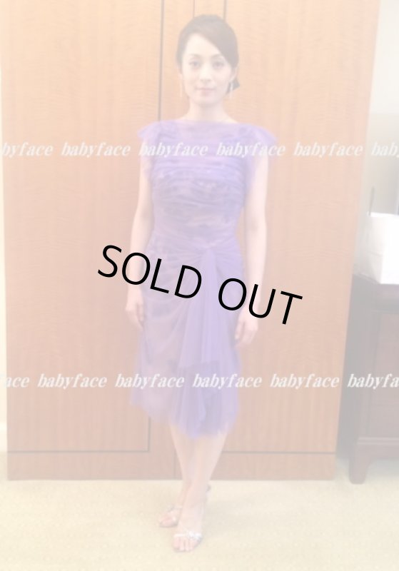 画像1: 【佐々木希さん、和音美桜さんに衣裳提供】Tadashi Shoji   ギャザーチュールドレス (1)