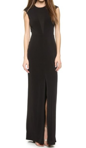 画像1: Rachel Zoe     Amara Sheer Inset Maxi Dress  (1)