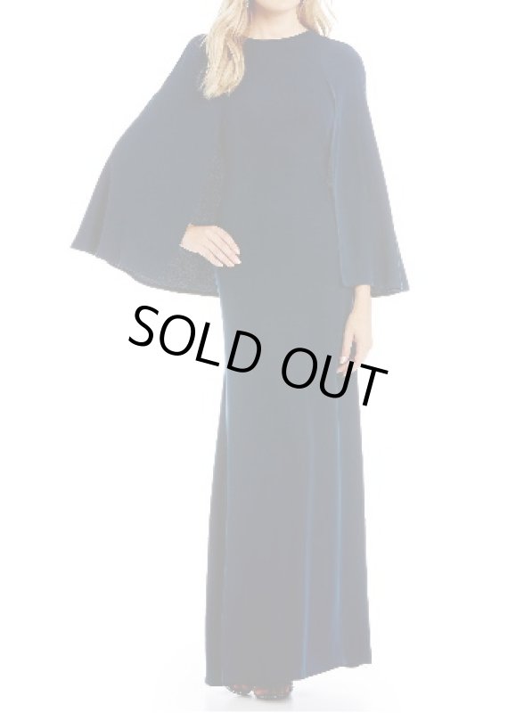 画像1: Tadashi Shoji 　　Cape Crepe Column Gown (1)