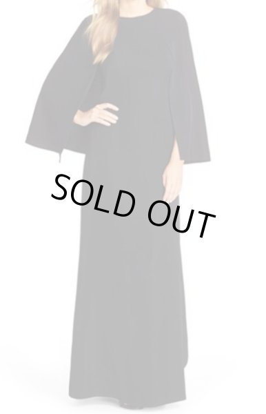 画像2: Tadashi Shoji 　　Cape Crepe  Gown ブラック (2)