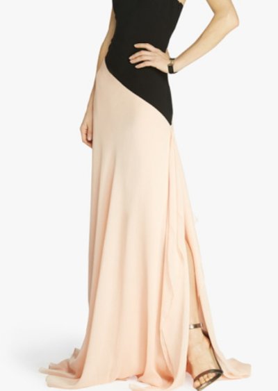 画像2: 再販売！Halston Heritage   Colorblocked Crepe Gown