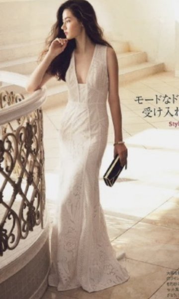 画像3: 【アネキャン、美ST掲載、May Jさんご着用】BCBGMAXAZRIA   Elisia  Lace Blocked Gown  (3)