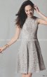 画像1: 再販売【ヴァンサンカン掲載】Tadashi Shoji  タダシショージ   Embroidered Overlay Dress (1)