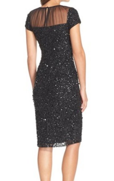 画像1: Adrianna Papell　　　Sequin Embellished Sheath Dress