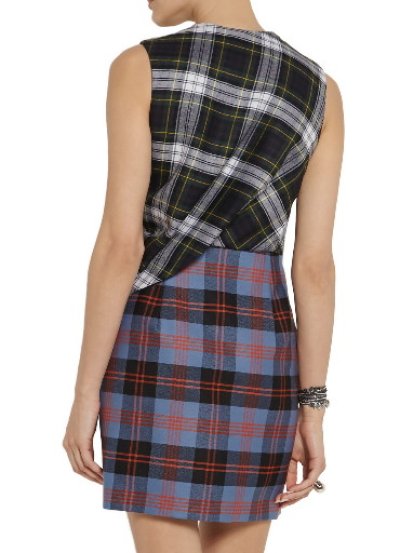 画像2: 【ジェシカシンプソン愛用】McQ alexander mcqueen     Draped tartan wool mini dress