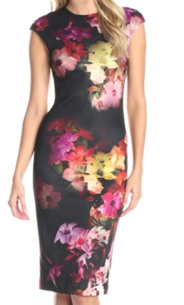 画像1: 【ドラマ使用】Ted Baker    CATINA FLORAL PRINT SHEATH DRESS (1)