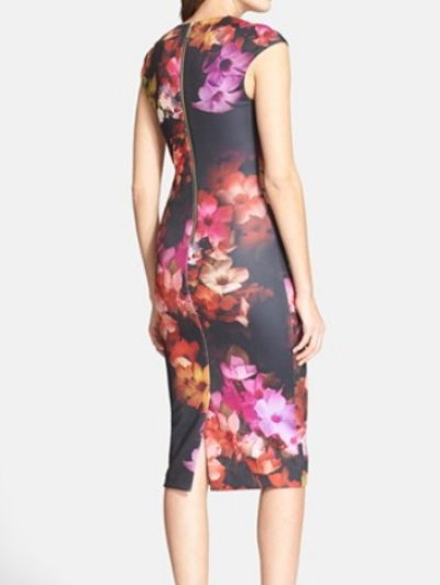 画像1: 【ドラマ使用】Ted Baker    CATINA FLORAL PRINT SHEATH DRESS