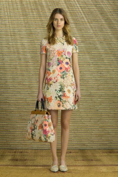 画像1: 【Rashida Jones愛用】Tory Burch トリーバーチ　　Kaley Floral Tweed Dress  30701 (1)