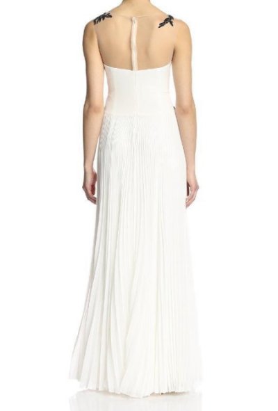 画像2: Notte by Marchesa     Ivory illusion Neck Beaded Gown