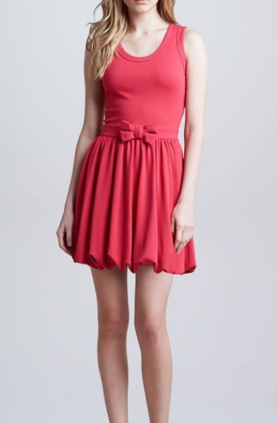 画像1:  RED Valentino   Sleeveless Bubble Hem Dress  (1)