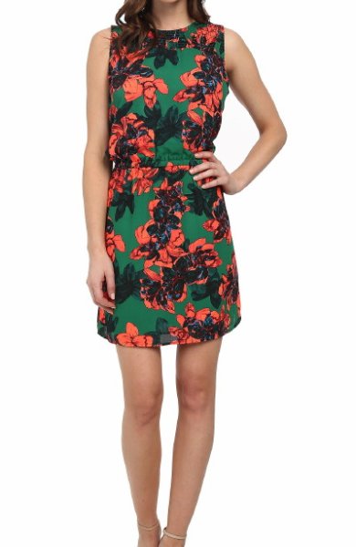 画像1: ドラマ【プリティリトルライヤーズ】使用！Vince Camuto  　　Batik Floral Dress (1)