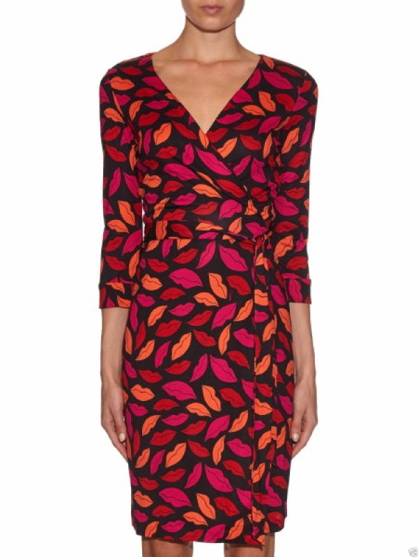 画像1: 【エミリー、パリへ行く使用】Diane von Furstenberg　　　New Julian Two Silk Jersey Wrap Dress　MIDNIGHT KISS  08201 (1)