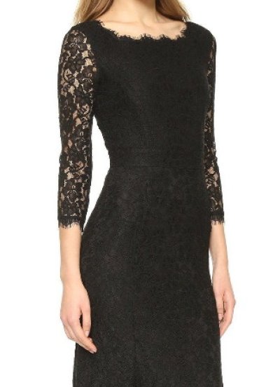 画像3: 再販売！【キャサリン妃ご愛用】Diane von Furstenberg　　Zarita Lace Gown ブラック  32901