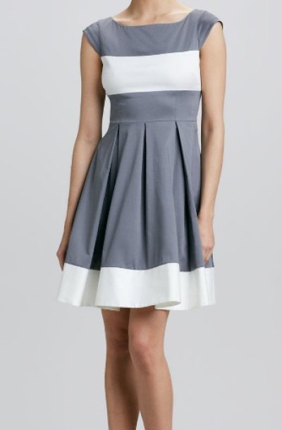 画像1: 【ピッパ・ミドルトンご愛用】Kate Spade New York   　ADETTE Colorblock Dress　グレー系  12134