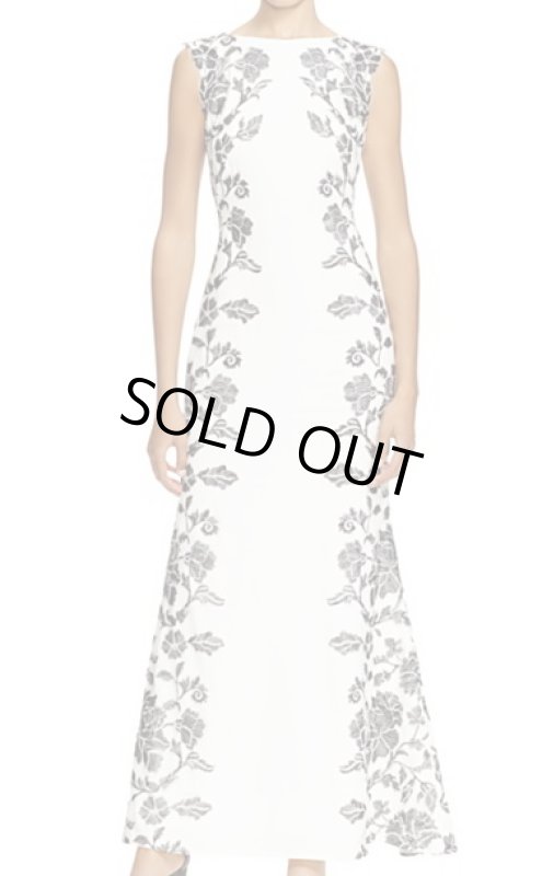 画像1: 【竹下景子さんご着用】Tadashi Shoji   タダシショージ 　 Floral-Side Crepe Gown (1)