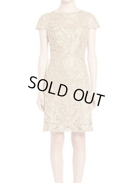 画像2: 【ヴァンサンカン掲載】Tadashi Shoji     Metallic Lace Dress (2)