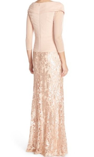 画像1: Tadashi Shoji     Sequin Lace Gown　ピンク系