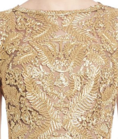 画像1: 【ヴァンサンカン掲載】Tadashi Shoji     Metallic Lace Dress