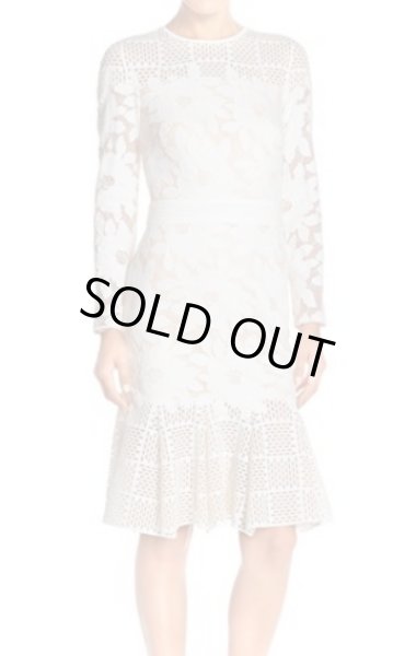 画像1: 【ヴァンサンカン掲載、アンミカさんご着用】Tadashi Shoji      Lace & Cutout Neoprene Sheath Dress (1)