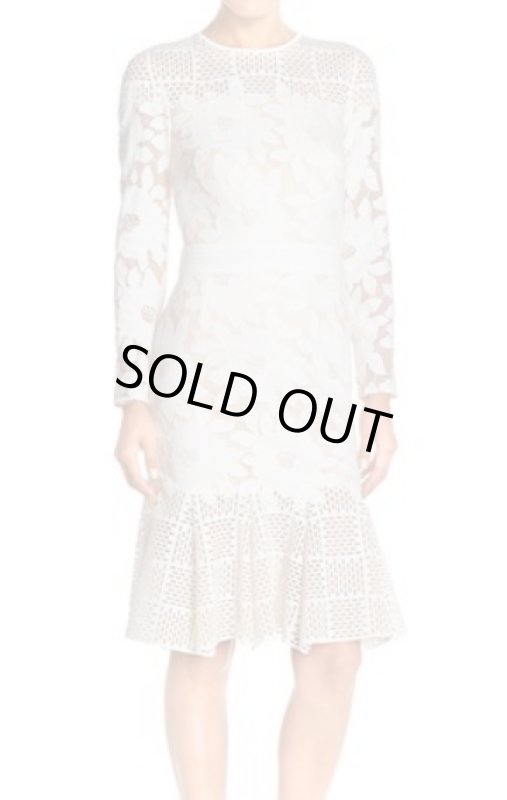 画像1: 【ヴァンサンカン掲載、アンミカさんご着用】Tadashi Shoji      Lace & Cutout Neoprene Sheath Dress (1)
