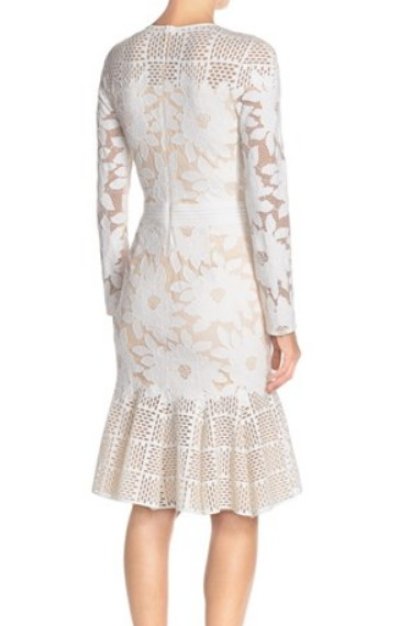 画像1: 【ヴァンサンカン掲載、アンミカさんご着用】Tadashi Shoji      Lace & Cutout Neoprene Sheath Dress