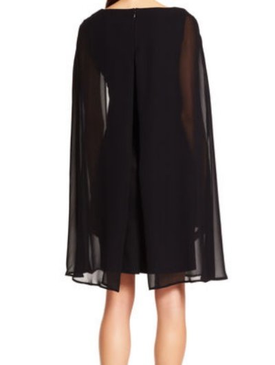 画像1: Adrianna Papell　　　Cape with Beaded Neckline Sheath Dress