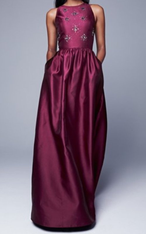 画像1: 【ドラマ使用】Adrianna Papell　　 Beaded Mikado Ballgown  09253 (1)