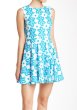 画像1: 【ドラマ使用】Diane von Furstenberg 　　Jeannie dress　　Giant Leaf Floral Blue  (1)