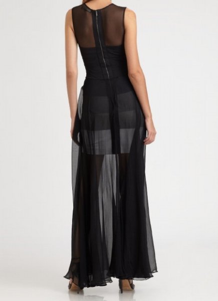 画像2: ドラマ【プリティリトルライヤーズ使用】BCBGMaxAzria  Alai Chiffon Overlay Gown  (2)