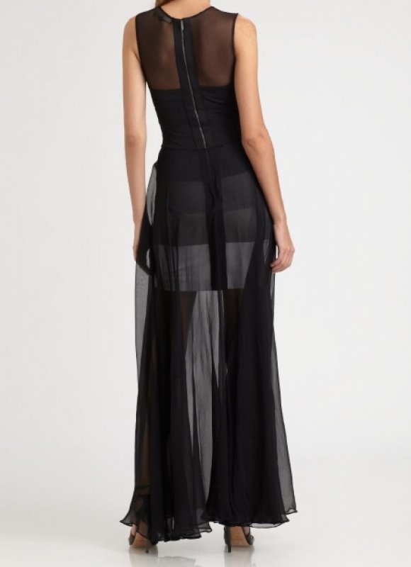 画像2: セール！ドラマ【プリティリトルライヤーズ使用】BCBGMAXAZRIA　　Alai Chiffon Overlay Gown  (2)