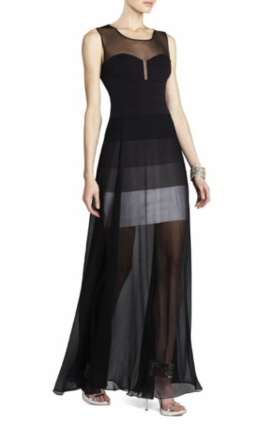 画像1: ドラマ【プリティリトルライヤーズ使用】BCBGMaxAzria　　Alai Chiffon Overlay Gown  (1)