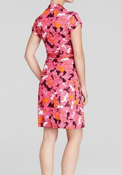 画像3: 【ヴァンサンカン掲載】Diane von Furstenberg  Jilda Two Dress  Eden Garden Pink Floral  61501 (3)