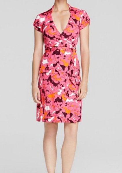 画像2: 【ヴァンサンカン掲載】Diane von Furstenberg  Jilda Two Dress  Eden Garden Pink Floral  61501 (2)