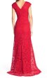 画像2: Tadashi Shoji    　 Corded Lace A-Line Gown レッド系 (2)