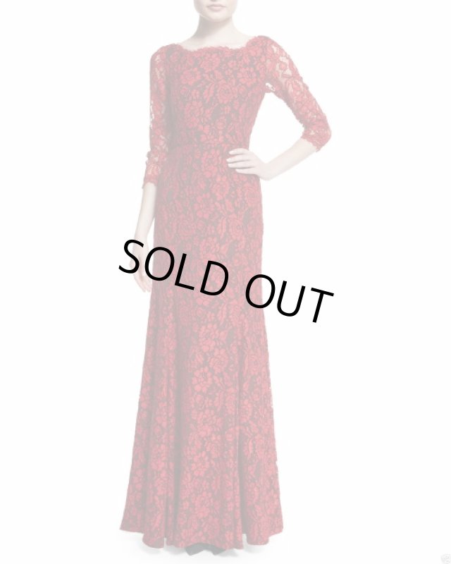 画像1: 限定セール！【キャサリン妃ご愛用】Diane von Furstenberg　　Zarita Lace Gown レッド系 (1)