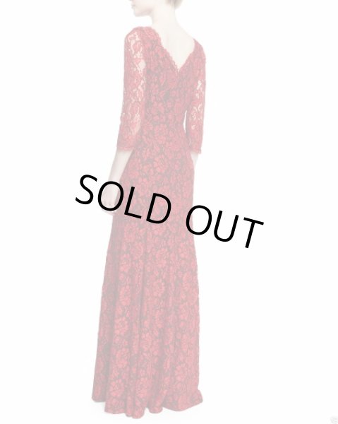 画像2: 限定セール!【キャサリン妃ご愛用】Diane von Furstenberg  Zarita Lace Gown レッド系 (2)