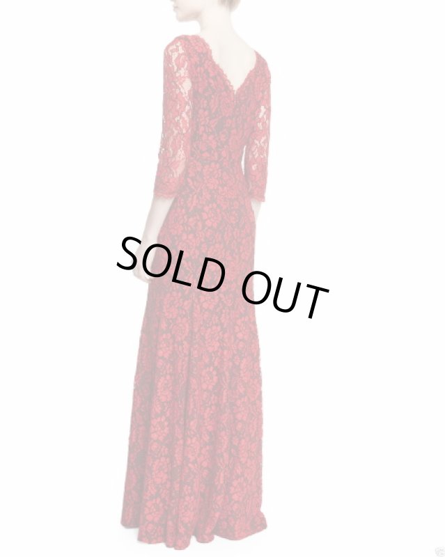 画像2: 限定セール！【キャサリン妃ご愛用】Diane von Furstenberg　　Zarita Lace Gown レッド系 (2)
