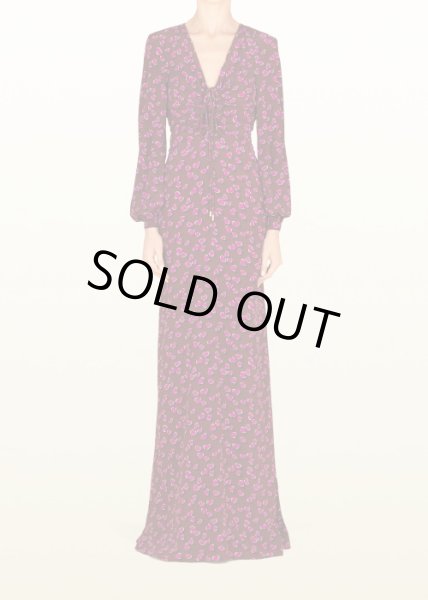 画像4: 【雑誌表紙、セリーナゴメス着用】GUCCI グッチ Heartbeat Print Silk Cross Front Gown (4)