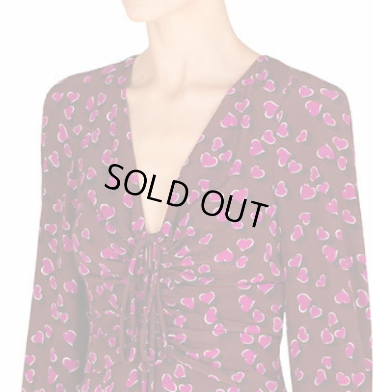 画像3: 【雑誌表紙、セリーナゴメス着用】GUCCI グッチ　Heartbeat Print Silk Cross Front Gown (3)