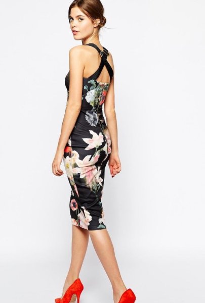 画像2: ドラマ【リベンジ】使用!Ted Baker テッドベイカー    Carpel Opulent Bloom Dress (2)