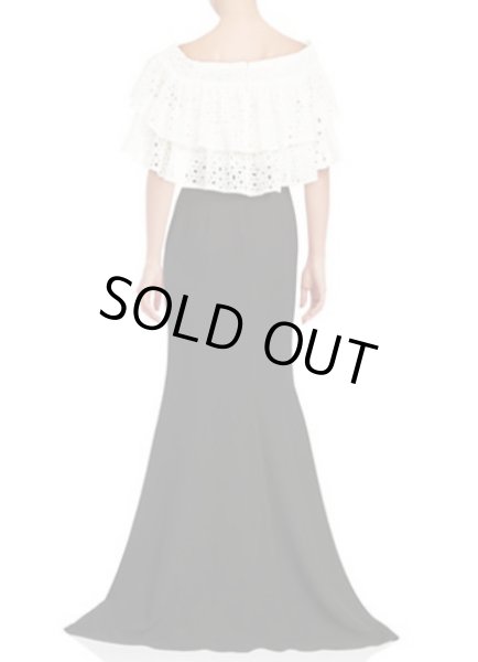 画像2: Tadashi Shoji    　Off-The-Shoulder Eyelet Gown ブラック (2)