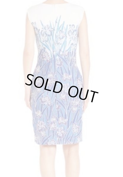 画像3: 【家庭画報掲載、ドラマ使用】Tadashi Shoji       Floral-Embroidered Sheath Dress ブルー系  (3)