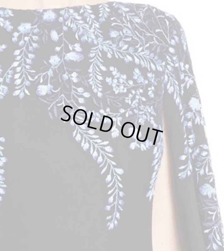 画像2: セール！Tadashi Shoji   タダシショージ 　Floral-Embroidered Cape Dress (2)