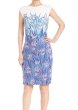 画像1: 【家庭画報掲載、ドラマ使用】Tadashi Shoji       Floral-Embroidered Sheath Dress ブルー系　 (1)