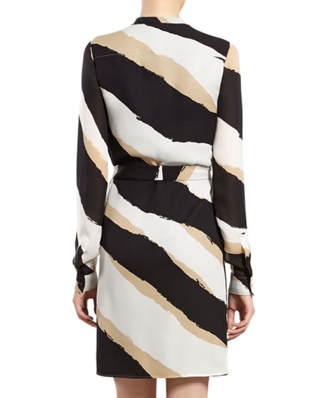 画像6: ドラマ【リベンジ】使用！GUCCI グッチ　 Zebra Print Silk Georgette Shirtdress (6)