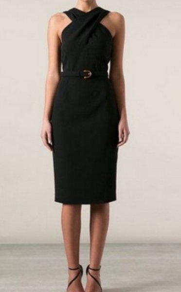 画像3: ドラマ【スーツ】使用!GUCCI グッチ Black stretch halter Dress (3)